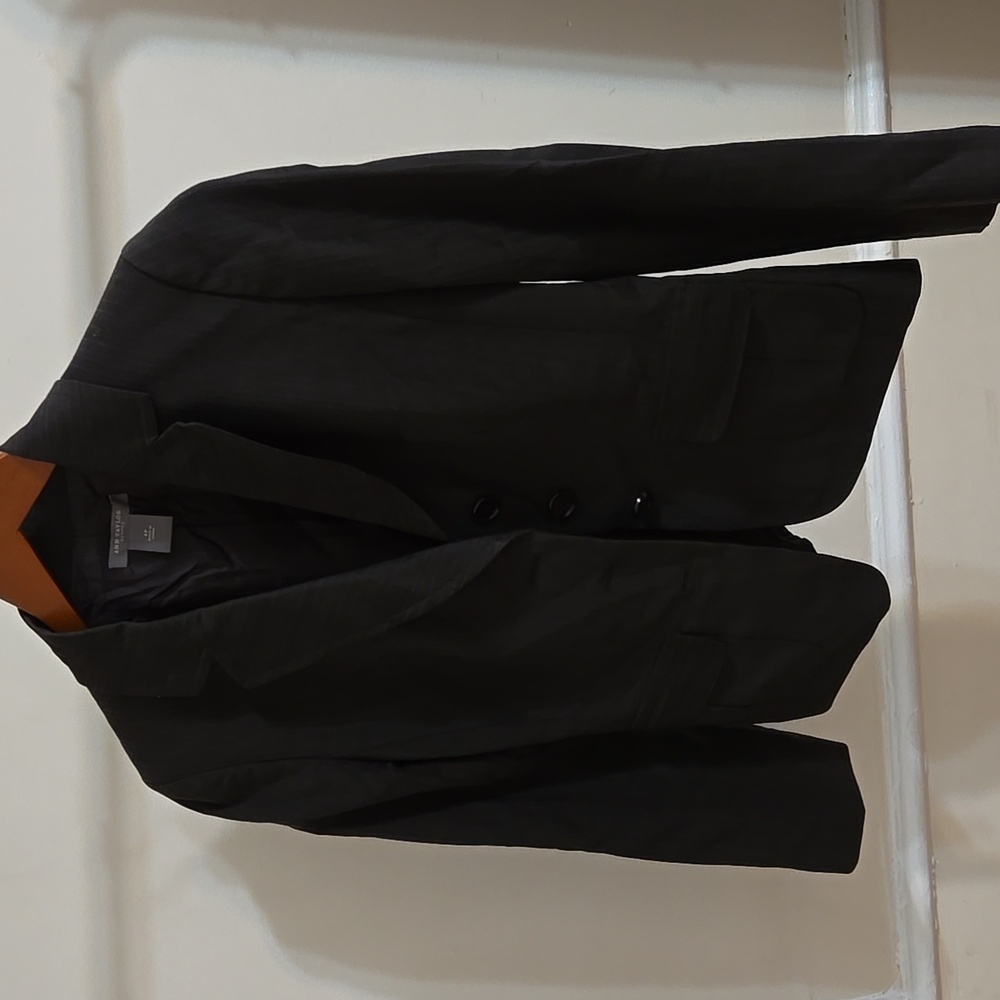 Ann Taylor Blazer Gray Pinstripe 6p